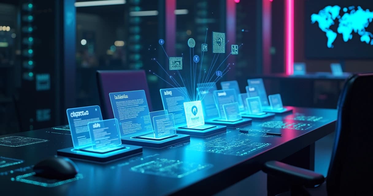 Marca em prateleira digital sendo destacada por assistente de IA